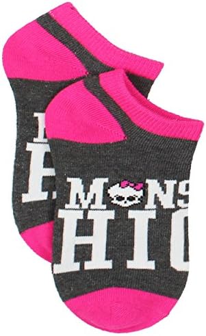 Чорапи за момичета от училище за Чудовища, 6 опаковки (Малко дете / Голямо бебе)