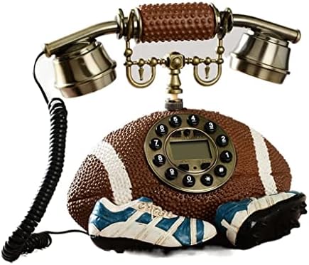 GRETD Ретро Носталгия Стара топка за Ръгби Телефон, Домашен Стационарен Телефон Реквизит за снимки Декоративни Творчески