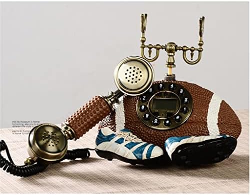 MMLLZEL Ретро Носталгия Стара Топка За Ръгби Телефон, Домашен Стационарен Телефон Реквизит За Снимки Декоративни Творчески Декорации