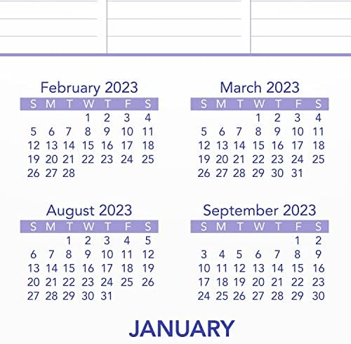 Стираемый Календар за 2023 година, монтиран на стената Планер, сухо изтриване, 15-1/2 x 22-3/4, среден (PMLM0328)