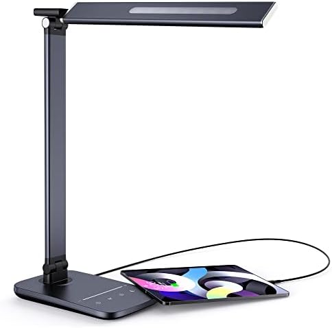 Светодиодна Настолна лампа за вашия офис, 10 Яркостей и 5 Цветови режими, Топло Разсеяна светлина с 3 Яркостями, USB