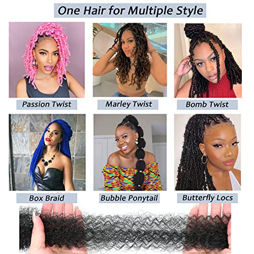 2 Опаковки плетени на косата Marley Twist, 12 инча, пружинистые афро-Twist-коса, Предварително распушенные, Пружинистые косата Twist за черни жени, Кубински Косата Twist, косата Marl