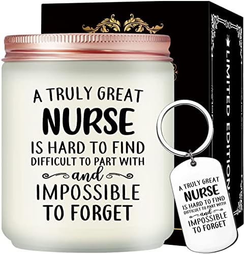 Може би, една медицинска сестра Благодари на подаръци - наистина отлична медицинска сестра е трудно да се намери - Ароматна свещ с лавандула Подарък - Бала, пенсиони?