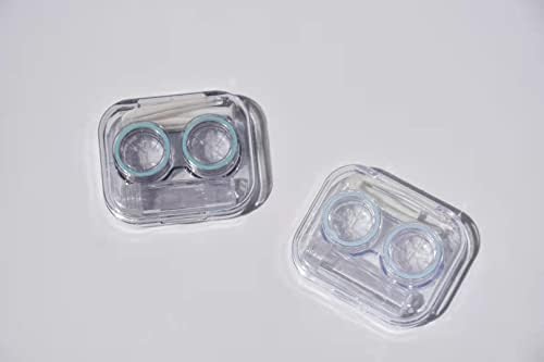 Напълно прозрачен преносим калъф за контактни лещи FGDOK лекота мини дисплеи вградени носене на контактни лещи