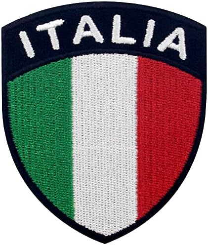 EmbTao Италия Щит Флаг Нашивка Бродирана Апликация на Закопчалката Кука и Контур, Италиански Национален Герб