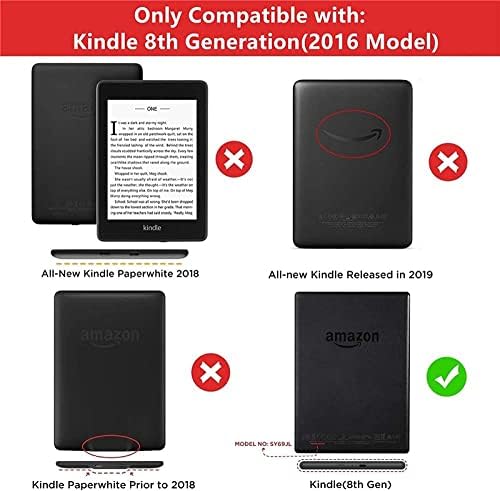 LucklyingBao Калъф за Kindle за смарт-защитен калъф за Kindle 8-то поколение - ултра тънък калъф за Kindle