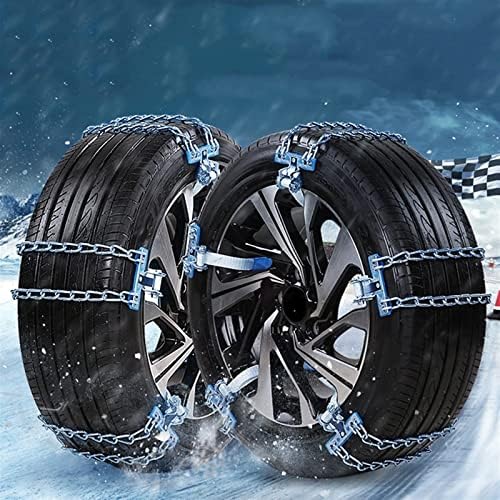 GANG Вериги за сняг Кола без хлъзгане верига за гуми, Паник жаден за гуми с Ширина на нива 175-215 мм (Цвят: 10 бр.) (Цвят: