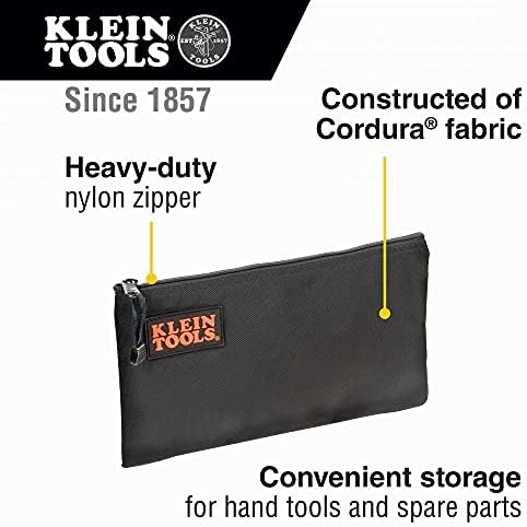 Чанта с цип Klein Tools 5139, Холщовая чанта за инструменти 12,5 x 7 x 4,25 инча, Чанта с цип Natural & 5139B,