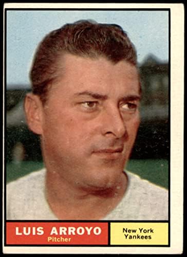 1961 Topps # 142 Луис Аройо Ню Йорк Янкис (бейзболна картичка) VG Янкис