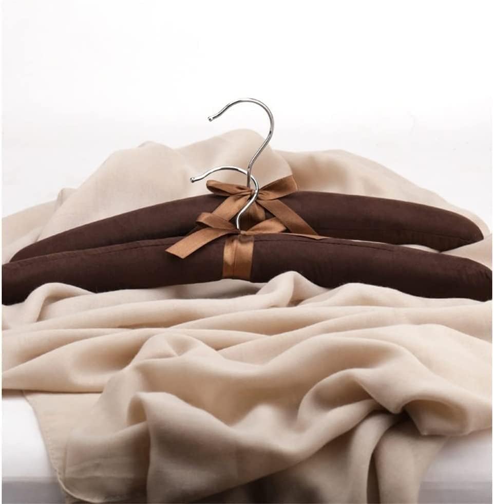 Пуловер за дрехи от текстилни тъкани за подкрепа на закачалки за дома гардероб (Цвят: кафяв размер: 38,5 * 17 см)