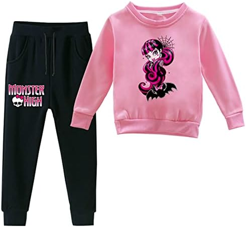 Hoody с качулка и тренировочными штанами за момчета и момичета на Monster High с кръгло деколте в стил Джин-бек-2