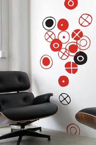 BLIK E-Circles-1 Стикер на стената, Кръг Эймса, Малък, Графит