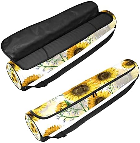 Чанти за постелки за йога Sunflower, Чанта за Носене на Йога Пълна с Цип за Жени и Мъже, Калъф За Подложка за