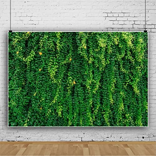 Renaiss 7x5ft Зелени Листа, на Фона На Полиэстеровой Тъкан Природа Билки Трева Лист Тревата Цветя на Стената Снимка Фон за
