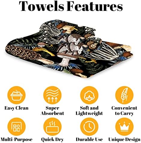 Комплект кърпи за баня с винтажным гъбички Atthadassi, 1 кърпи за баня, 1 Кърпа, 1 Кърпа за ръце, Коледни Декоративни Кърпи,