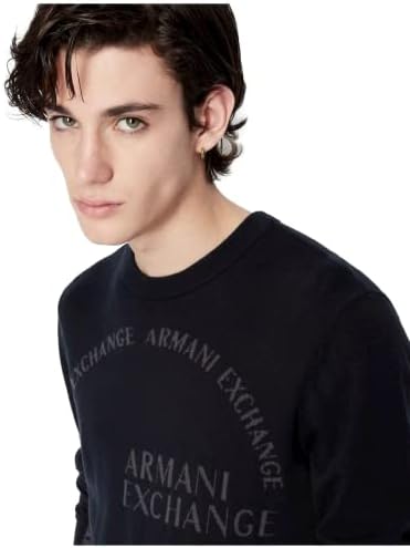 Мъжки пуловер с кръгло лого A|X ARMANI EXCHANGE /A/X ARMANI EXCHANGE