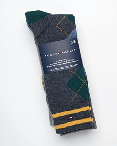 Мъжки чорапи Tommy Hilfiger - Леки и Удобни чорапи за екипажа (5 опаковки)