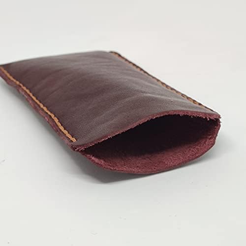Чанта-кобур от естествена кожа за Motorola Moto G8 Play, Калъф за вашия телефон ръчна изработка от естествена