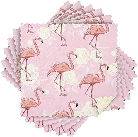 Комплект Кухненски Кърпи / хавлии Sinestour Flamingo Pink За Миене на Чинии, Пере и Кърпи За Съдове, Абсорбиращи Кърпички за