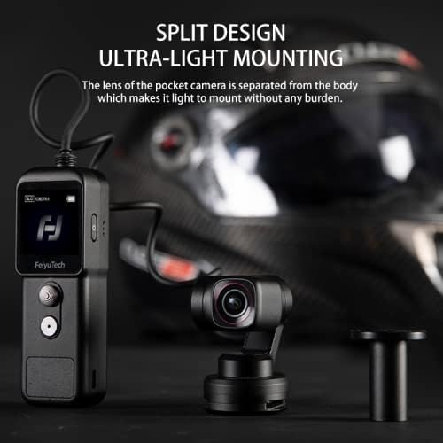 Feiyu Pocket 2S Носен Екшън-камера за 4K, дръжка с 3-осово стабилизатор, Кардан Подвес, Вграден Магнитен корпус