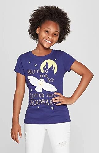 Тениска за момичета от Хари Потър и на хогуортс (тъмно синьо