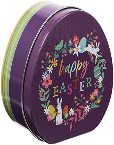 Подарък Кутия от ламарина NOLITOY Калъфи за Великден бисквитки Лидице Кутия за Великденски яйца Ретро Великден Бъни Кутия За