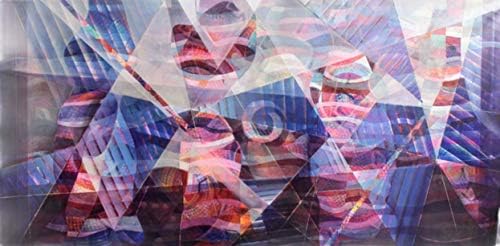 Абстрактна живопис Вътрешно пътуване за ръчна работа оригинална, Акрилна боя върху платно 8x4feet в ролка пакет за стенен изкуство