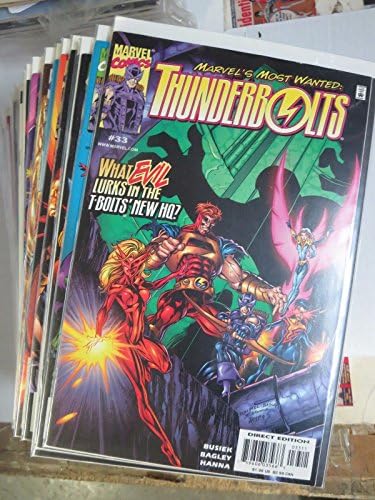 THUNDERBOLTS Лот от 63 книги Marvel' ' s Most Wanted Comics 1999-2012 VF-NM B & B