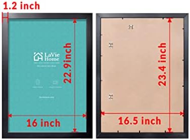 Рамка за снимки LaVie Home A2, Черна Рамка за плакати от плексиглас с висока разделителна способност, Хоризонтални