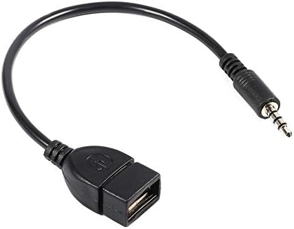 Кабел-адаптер Преобразувател 3,5 мм вход AUX за аудиоразъема USB 2.0 Тип A конектор OTG, Дължина 20 см