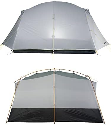 Сверхлегкая Водоустойчив Туристическа палатка MIER за 4 човека за 4 сезона или 3-ма души за 3 сезона, белите