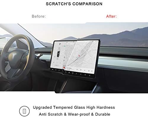 2018 2019 2020 2021 2022 Tesla Модел 3 2020 2021 2022 Модел Y 15 Централен сензорен екран за управление на Автомобилната навигация, Защитно фолио за сензорния екран от закалено стъкло, а?