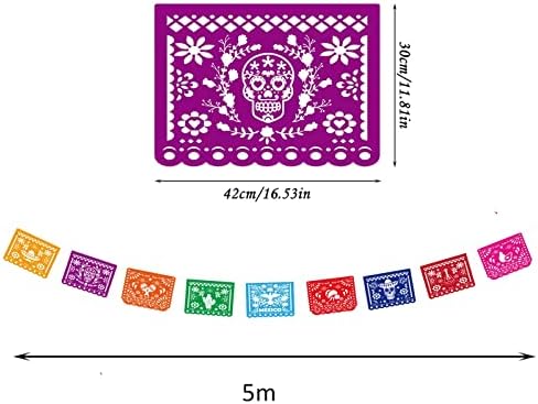 6 Опаковки Мексиканския Вечерта банер С 9 Уникални Дизайнами Големи Пластмасови Аксесоари за парти Fiesta Papel