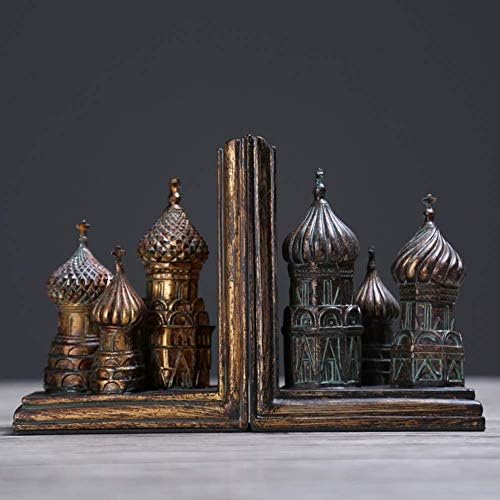LIUSHI Стария Замък на Статуята на Поставка За Книги, Декоративни Поставки За Книги Статуя на Таблицата Творчески Ретро