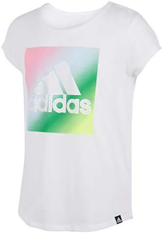 Тениска с кръгло деколте и къс ръкав adidas за момичета