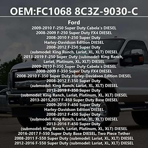 Газова капачката на Резервоара за осп FC1068 8C3Z-9030-C е Съвместим с Ford 2008-2017 F-250 Super Duty, 2008-2017 F-350 Super Duty, 2008-2017 F-450 Super Duty, 2008-2017 F-550 Super Duty Дизелов 6,4 6,7 Л Л капачката на резервоа?