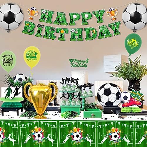 Украса за парти В чест на футбола, Аксесоари За Парти В Чест на рождения Ден На Футболна Тематика Банер честит