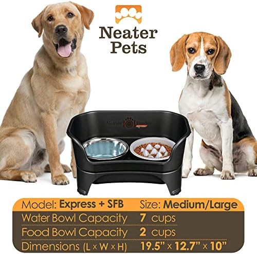 Neater Express Устройство за средни и големи кучета с купата за бавно хранене Niner - Пиенето за домашни любимци