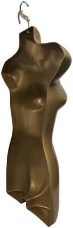 Формата за инжектиране женски Манекен DisplayTown Gold, с Полукруглыми бедрата си, с Дълъг Торс, Форма за рокли, само с един висящ на една кука, размер S-M (5 опаковки)