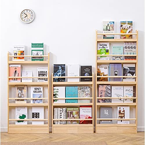 ZJKXJH Подова стойка за списания Информационна стойка, Дървени и Компактна Поставка за брошури за дома, офиса или части, за
