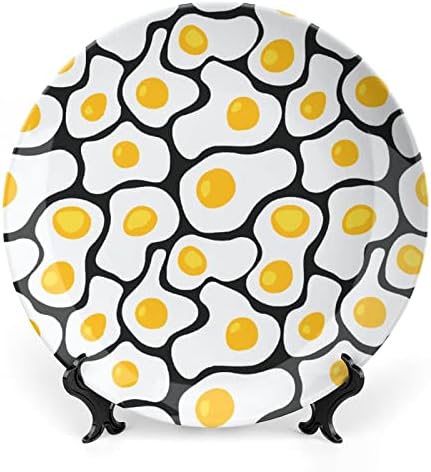 Бъркани яйца-Яйца Керамични Декоративни Чинии от Костен Порцелан със Стойка, Висящи Украшения Кът Чинии