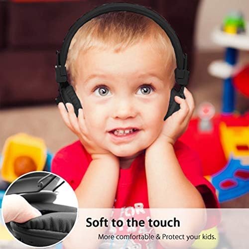 Безжични Bluetooth слушалки Aitalk Kids, Безопасни за децата, с ограничение на силата на звука 75 db, 85 db, 94 db, Жични и безжични слушалки в ушите с микрофон, складное лента за глав