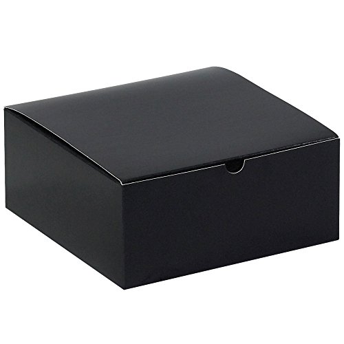 Подаръчни кутии, 8 x 8 x 3 1/2, Черен Блясък, 100 бр. /Калъф