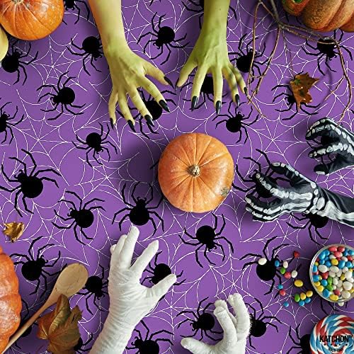 Xtralarge, Калъф за маса с паяк на Хелоуин - Опаковка от 3 броя | Найлонови Покривки за Хелоуин | Украса за масата на Хелоуин