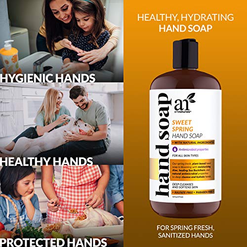 Artnaturals Сапун за ръце 16 Течни унции - Естествено-Течен препарат за измиване на ръцете с хидратиращ аромат на Алое