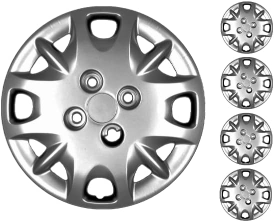 Комплект Copri от 4 Джанти Накладки 13-Инчов Сребрист цвят, Защелкивающихся На Ступицу, Подходящ за Renault