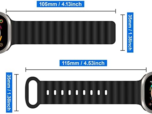 Силиконов ремък Ocean, който е Съвместим с Apple Watch Band Ultra 49 мм 45 мм 44 мм 42 мм iWatch Ultra Series