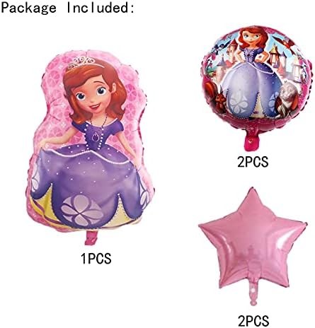 5 бр. Принцеса София Първите балони от фолио за детски рожден ден, душа на дете, тематични декорации принцеса