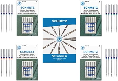 Разход на набор от игли за шевни машини SCHMETZ Microtex (общо 20 на игли и 1 джобен справочник SCHMETZ ABC)