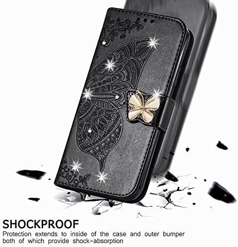 Чанта-портфейл Dinglijia за iPhone 13 Pro Max, Калъф от Изкуствена кожа с шарени пеперуди, Магнитна закопчалка